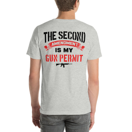 The 2nd Amendment is My Permit (Back Design) Unisex t-shirt