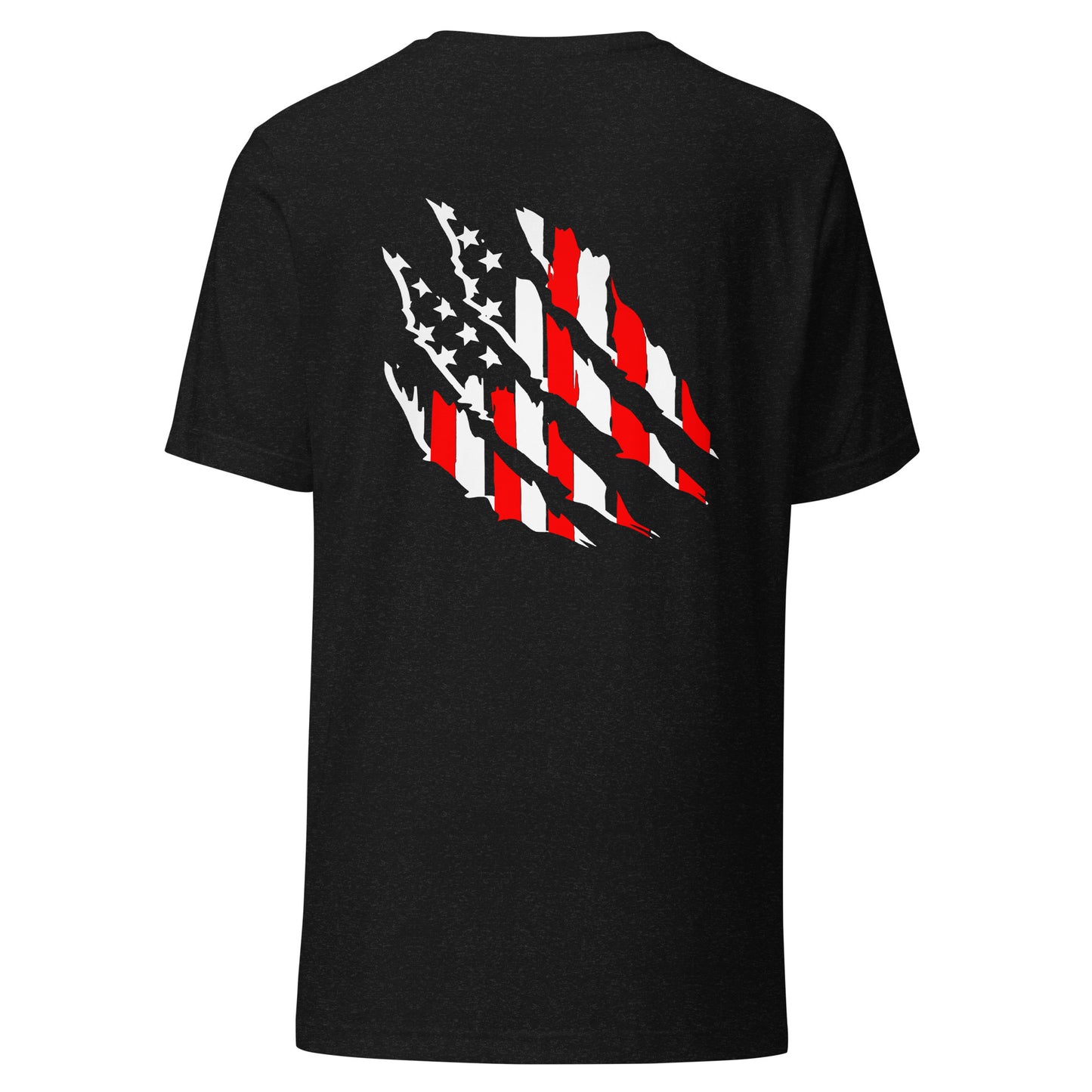 Tattered American Flag (Back Design) Unisex t-shirt