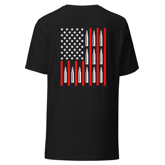556 Ammo Flag (Back Design) Unisex t-shirt