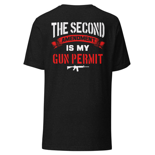 The 2nd Amendment Is My Permit (Back Design) Unisex t-shirt