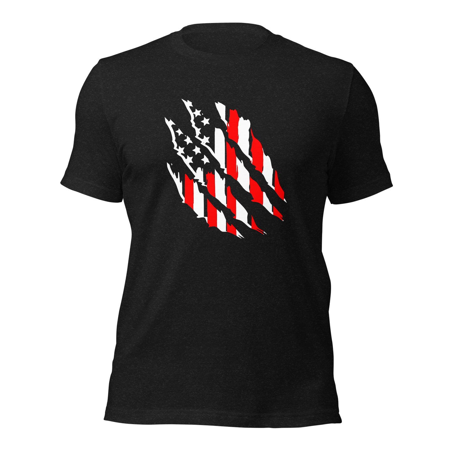 Tattered American Flag (Front Design) Unisex t-shirt