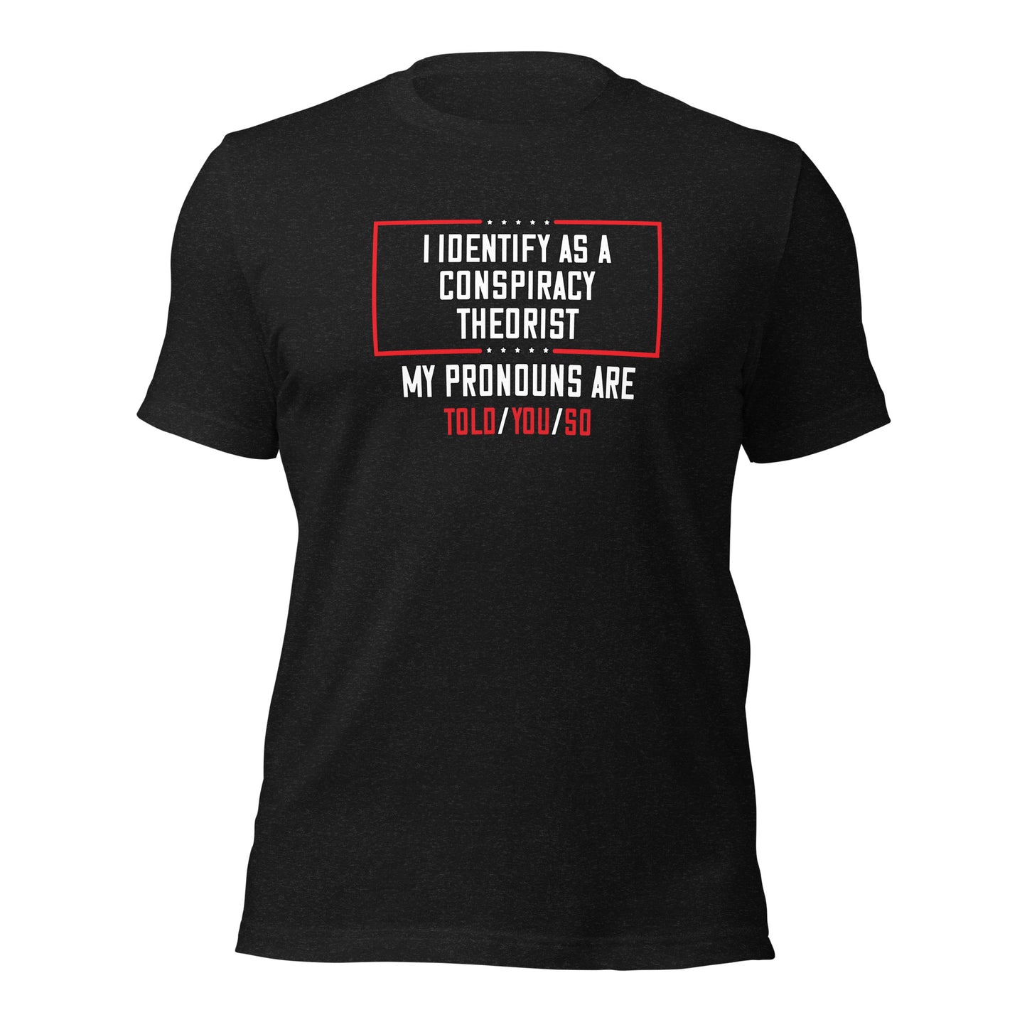 Conspiracy Theorist Told You So Unisex t-shirt