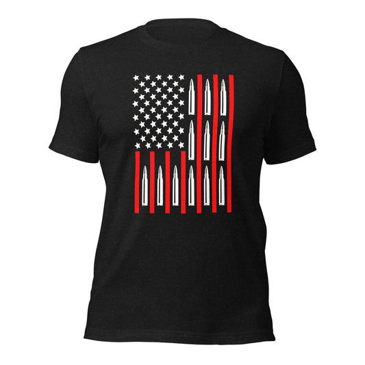 556 Ammo Flag (Front Design) Unisex t-shirt