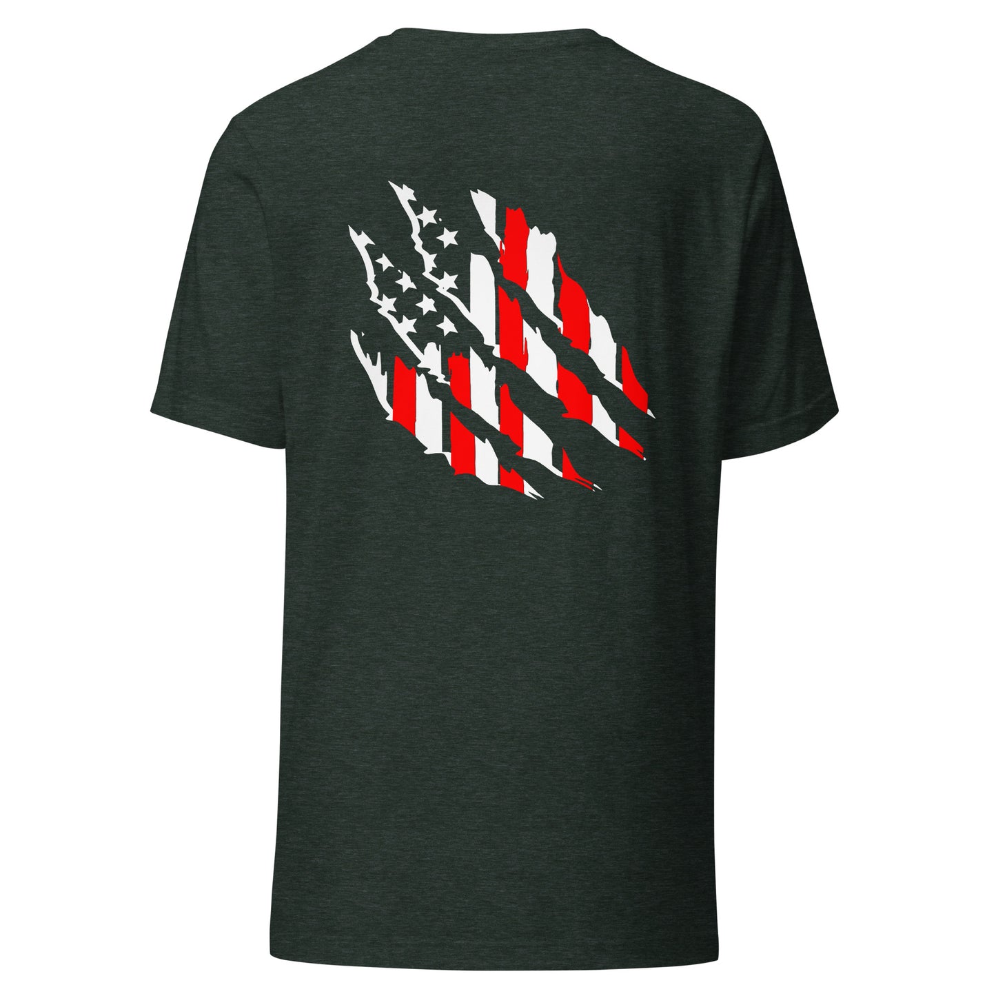 Tattered American Flag (Back Design) Unisex t-shirt