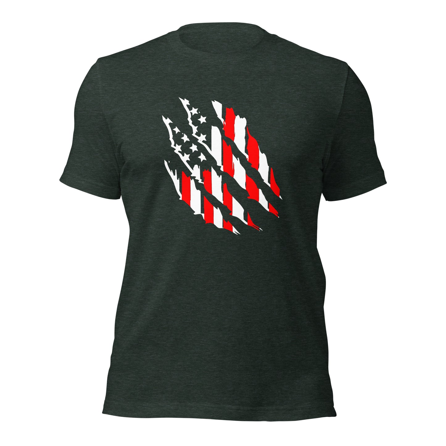 Tattered American Flag (Front Design) Unisex t-shirt