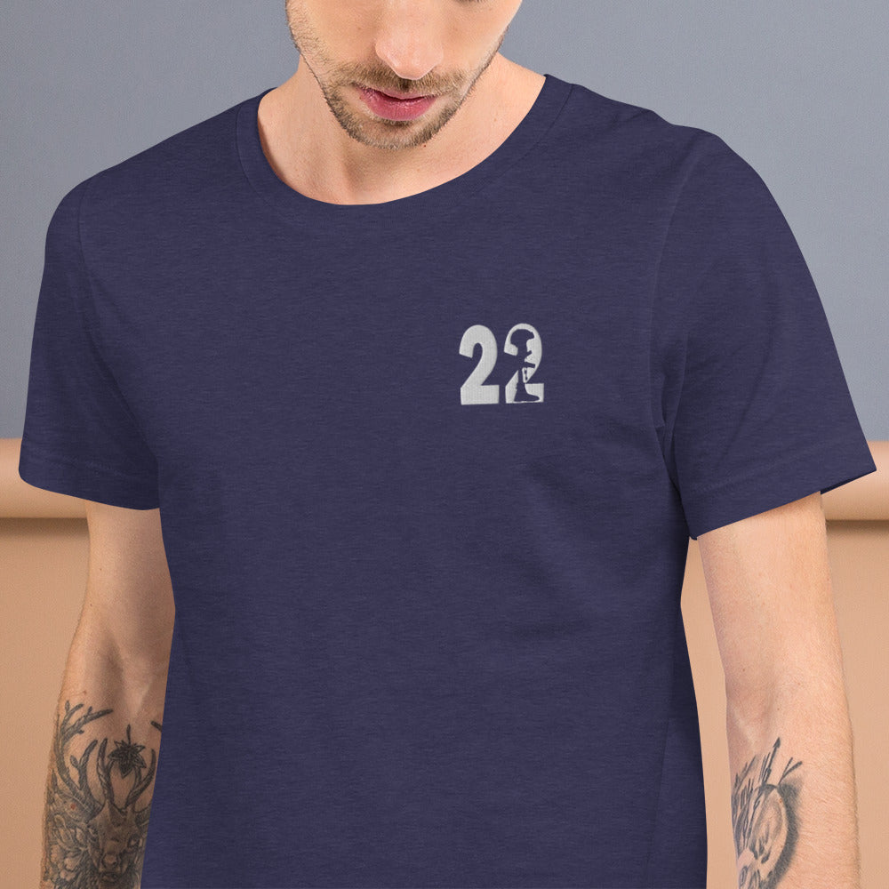 22 a Day End Veteran Suicide Embroidered Unisex t-shirt