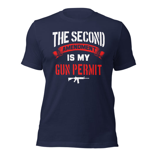 The 2nd Amendment Is My Permit (Front Design) Unisex t-shirt