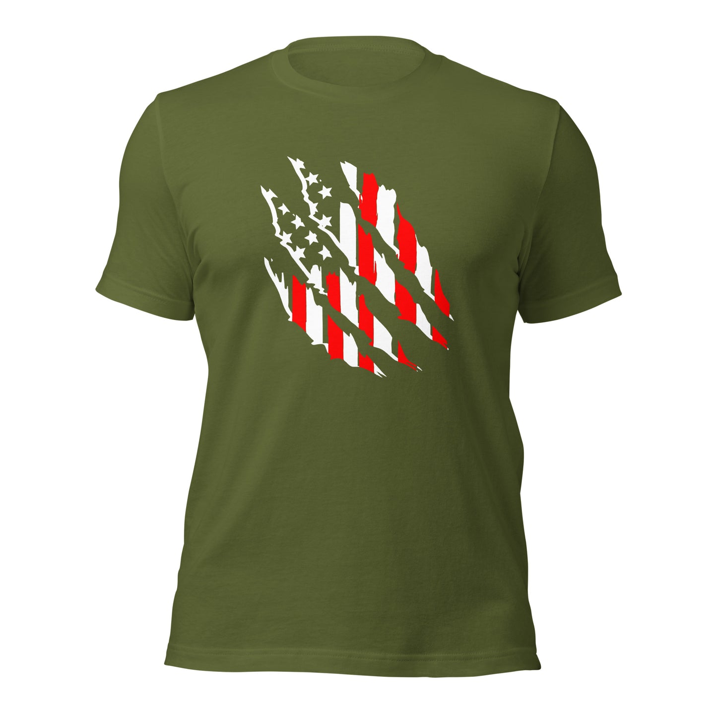 Tattered American Flag (Front Design) Unisex t-shirt