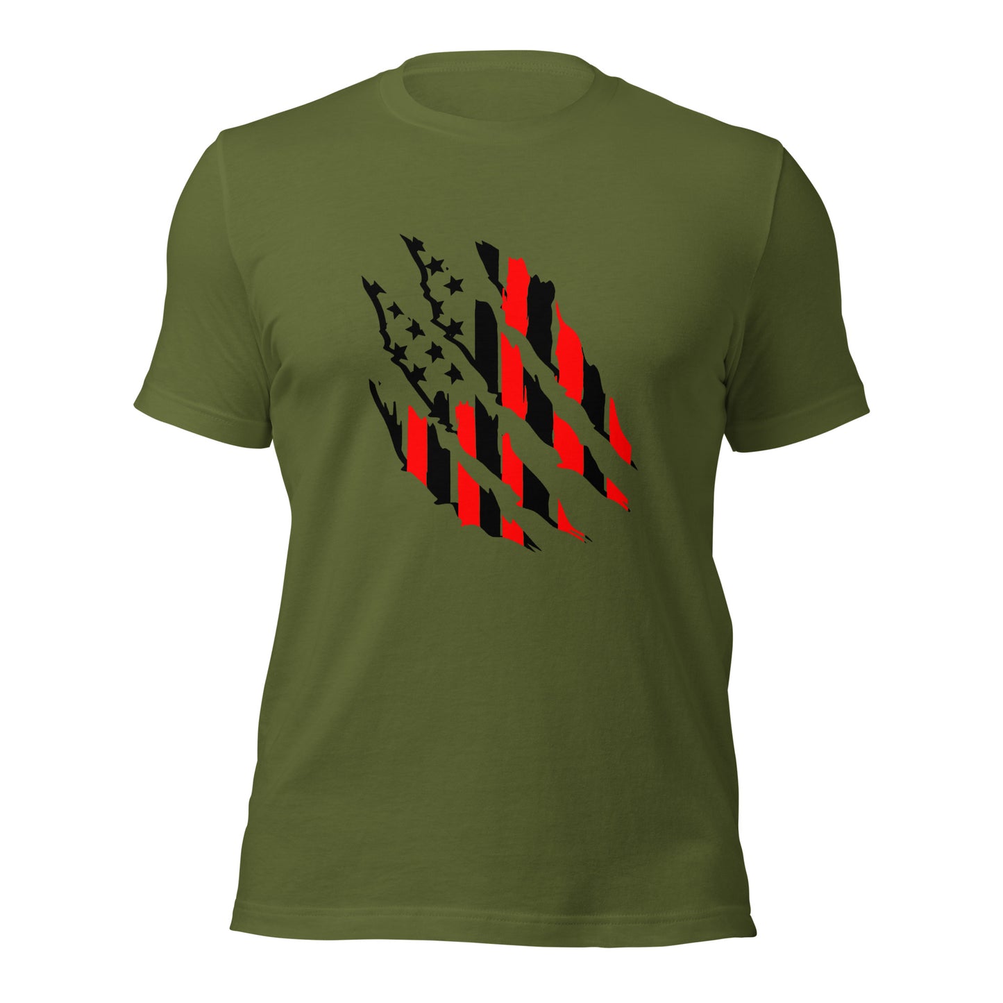 tattered American Flag ( Front Design) Unisex t-shirt