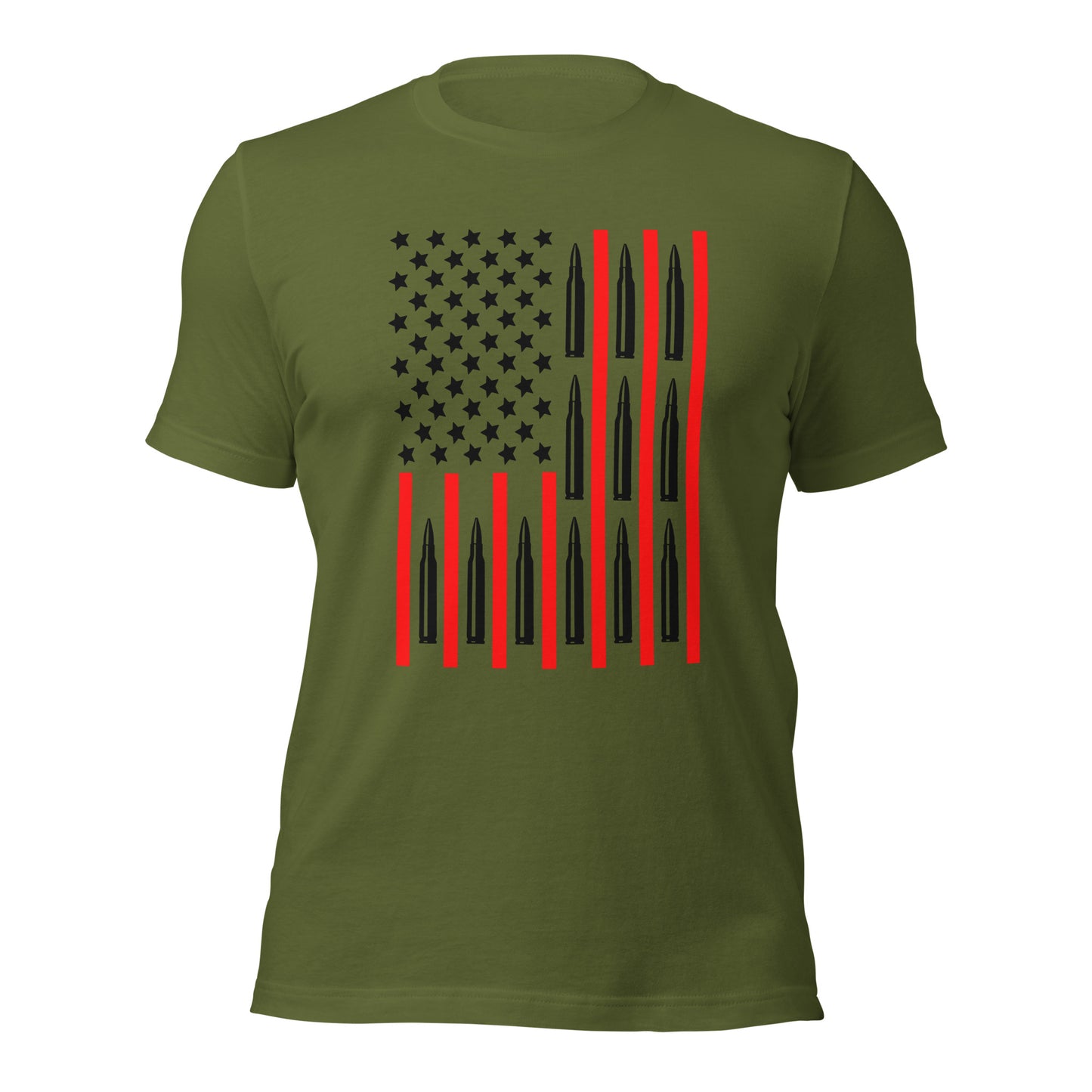 556 Ammo Flag (Front Design) Unisex t-shirt