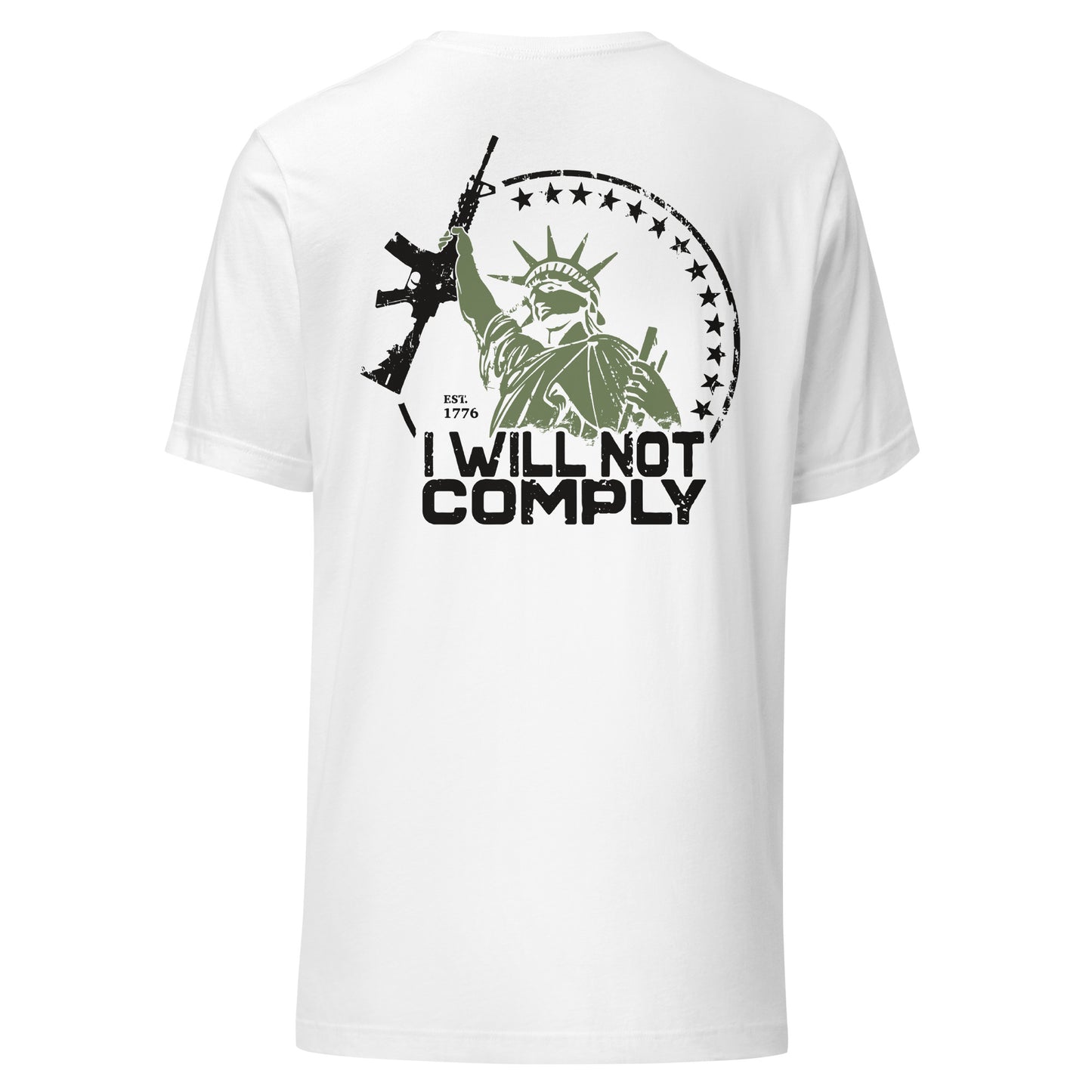 I Will Not Comply (Back Design) Unisex t-shirt