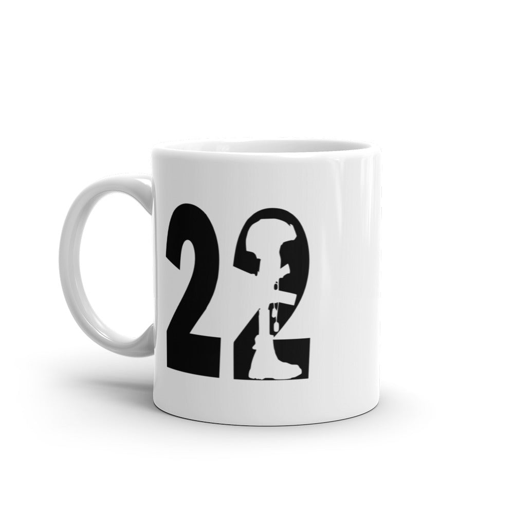 22 a Day End veteran Suicide Coffee Mug