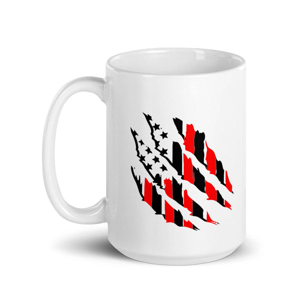 Tattered American Flag Coffee Mug