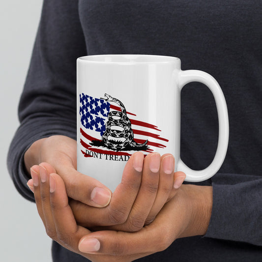 Don't Tread On Me American Flag Edition Coffee Mug