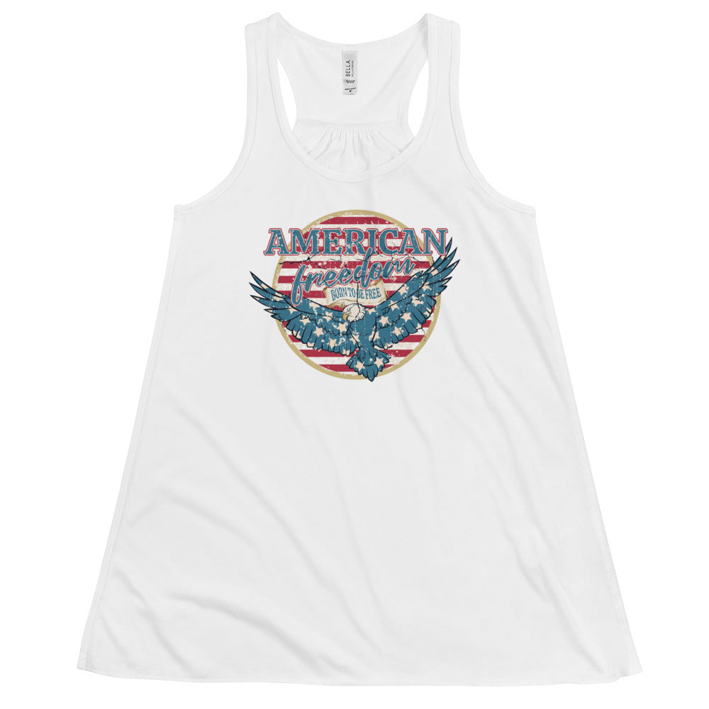 American Freedom Women's Flowy Racerback Tank